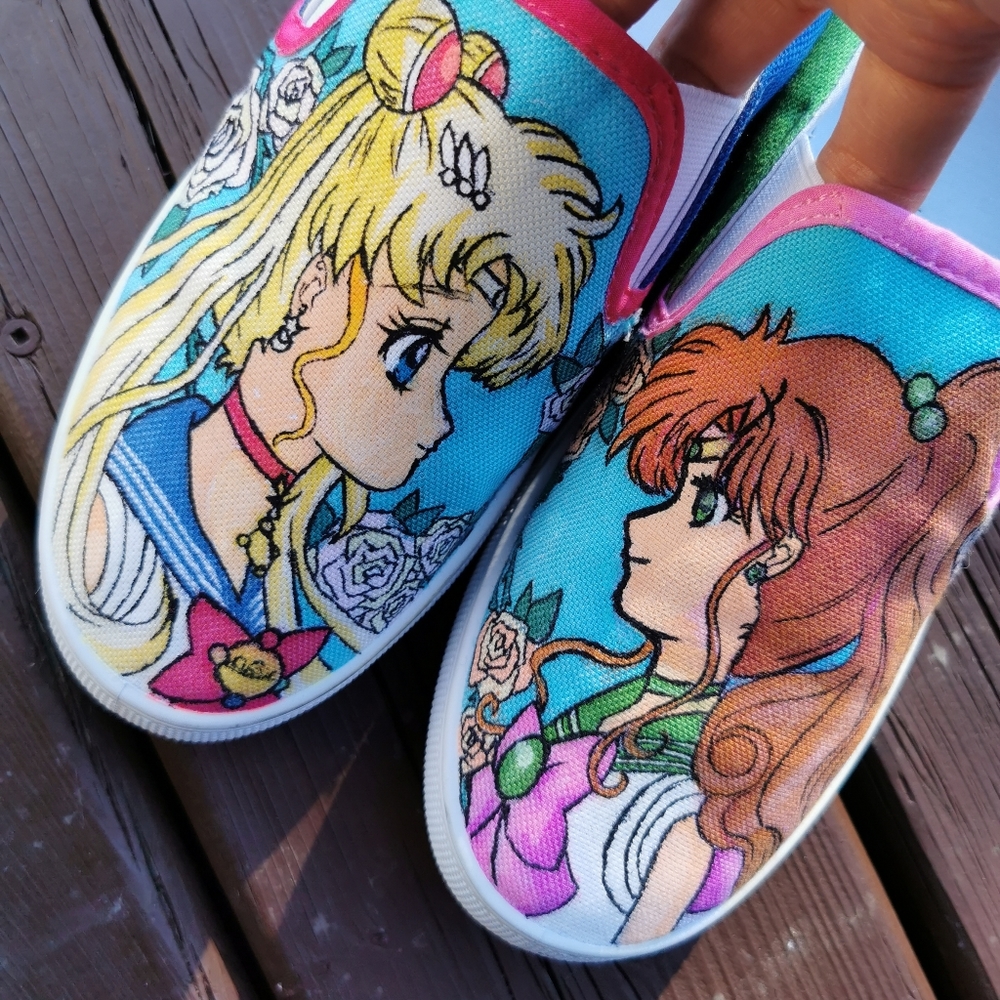 Sailor Moon slip on hand draw